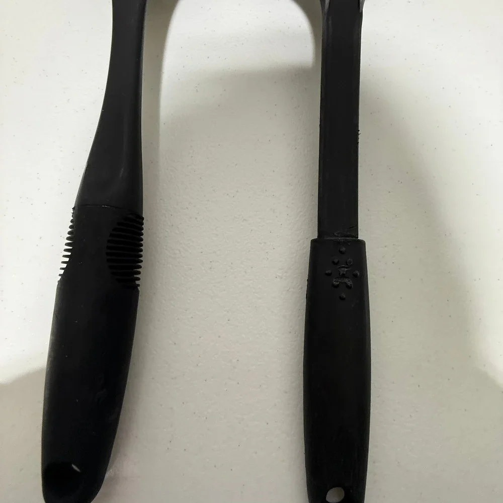 OXO Good Grips & Chefmate Black Nylon Slotted Perforated Spatula Turner Set 2pc‎